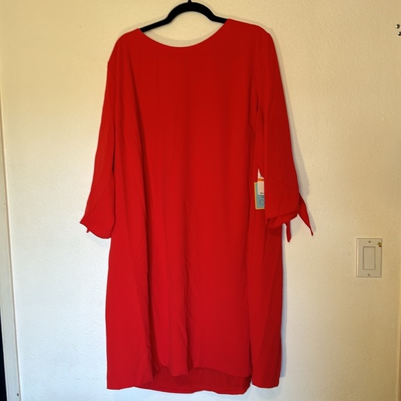 NWT CeCe Nordstrom Women's 10 Red 3/4 Tie-Sleeve Glitz Glamour Party Mini Dress - Picture 1 of 5